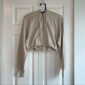 Zara cropped zip up sweater.